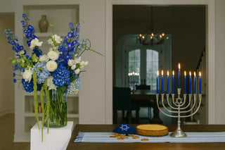 Hanukkah flower arrangements