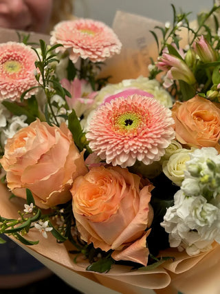 Designer's choice blush, pink or peach shades