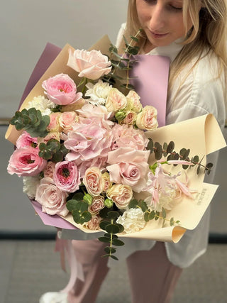 Designer's choice blush, pink or peach shades