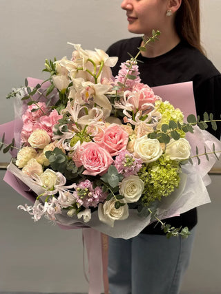 Designer's choice blush, pink or peach shades