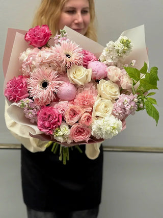 Designer's choice blush, pink or peach shades