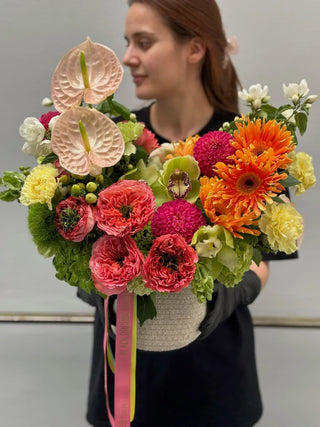 Bright & Beautiful flower basket