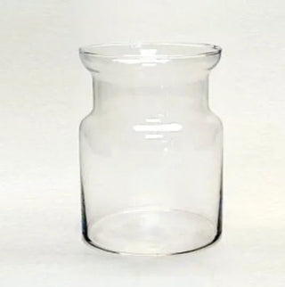 A matching size glass vase
