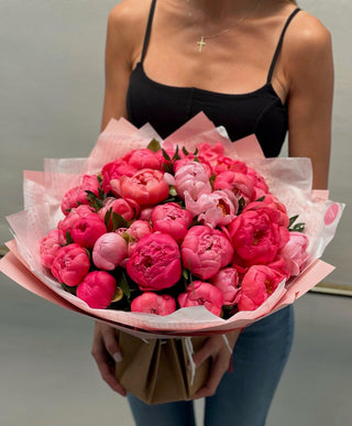 bouquet-of-coral-charm-peonies-black-orchid-flowers-2 - Black Orchid Flowers